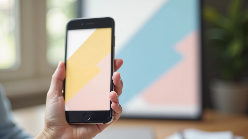 Srovnání mobilního displeje ukazujícího diagonální pozadí na různých velikostech obrazovek