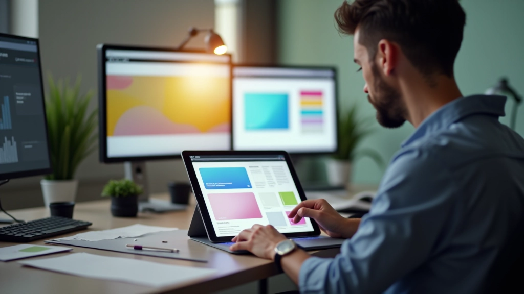 Moderní webový design s diagonálními prvky a rozdělením pozadí