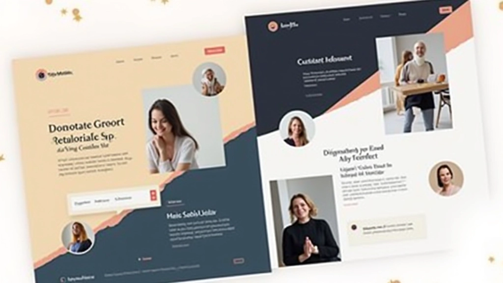 Portfolio stránka s alternujícími diagonálními sekcemi pro jednotlivé projekty